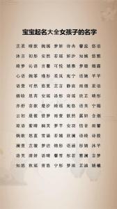 一千多個吉祥好聽的女寶寶名字