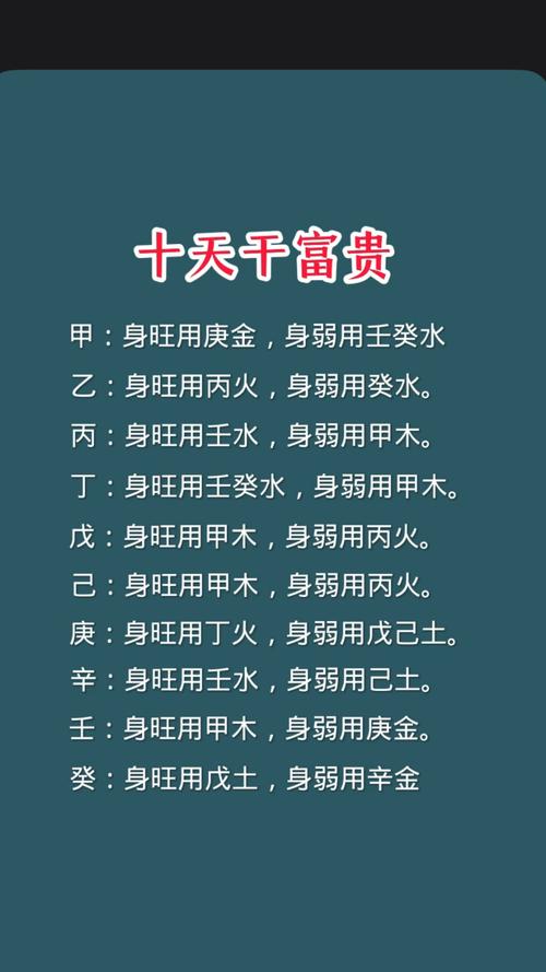 富貴首先看天干 富貴在中年后的八字