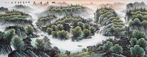 客廳掛什么畫招財(cái)鎮(zhèn)宅人旺 山水畫掛客廳最旺運(yùn)