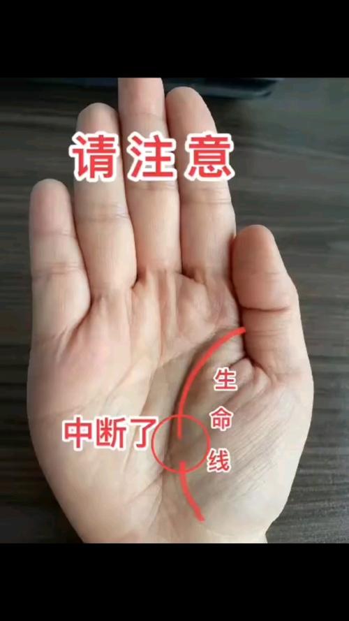 生命線斷開代表什么 生命線斷開手相圖解
