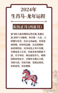 屬馬2024年運(yùn)勢(shì)及運(yùn)程每月運(yùn)程 2024屬馬全年完整運(yùn)氣