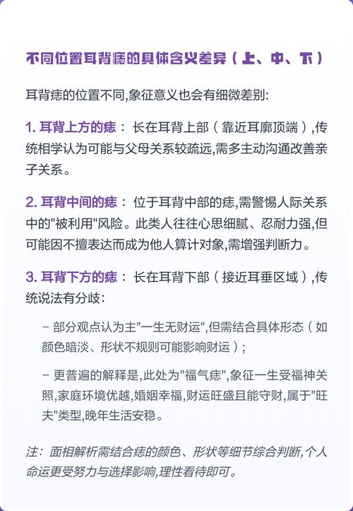 耳背后長痣圖解大全 有哪些含義
