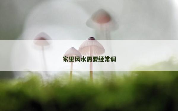 家里風水需要經常調
