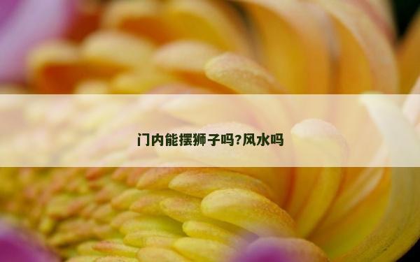 門內(nèi)能擺獅子嗎?風(fēng)水嗎