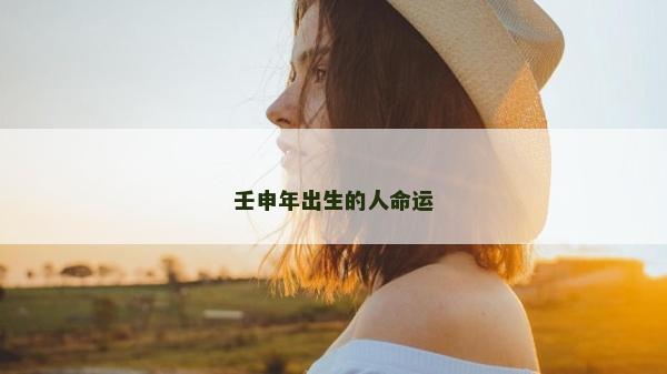 壬申年出生的人命運