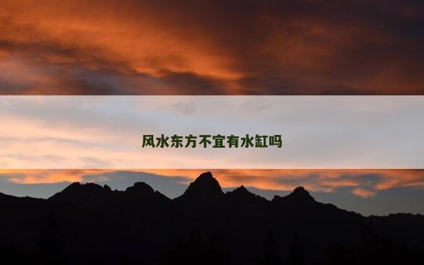 風(fēng)水東方不宜有水缸嗎
