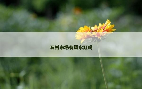 石材市場(chǎng)有風(fēng)水缸嗎