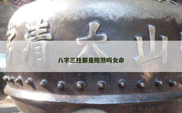 八字三柱都是陽煞嗎女命 八字三柱都是陽煞嗎女命