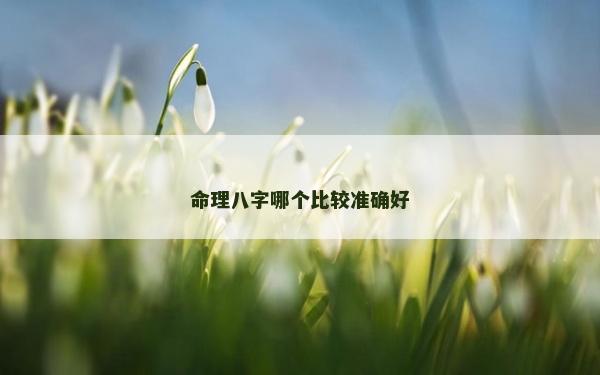 命理八字哪個比較準確好 命理八字哪個比較準確好