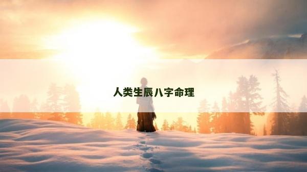 人類生辰八字命理