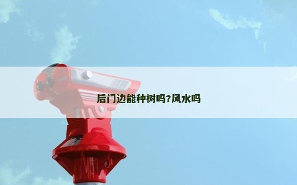 后門邊能種樹嗎?風水嗎
