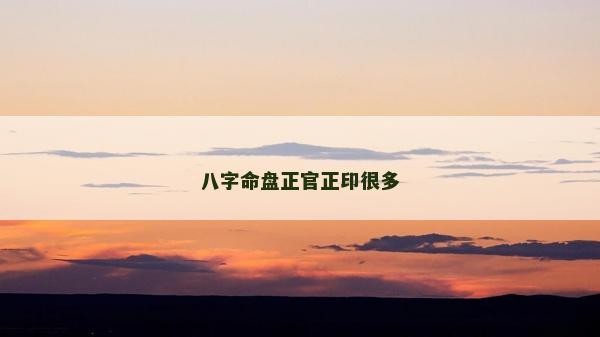 八字命盤正官正印很多