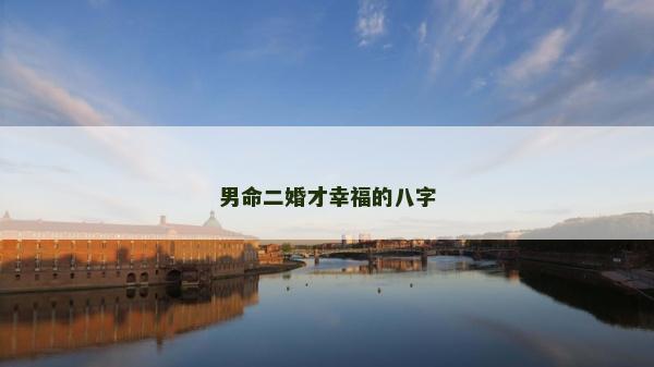 男命二婚才幸福的八字 男命二婚才幸福的八字