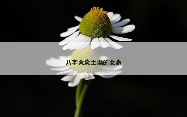 八字火炎土燥的女命