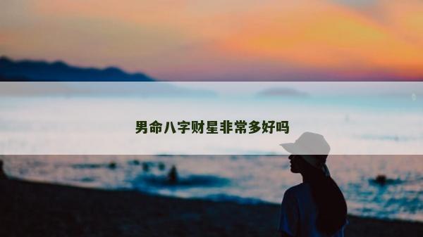 男命八字財星非常多好嗎
