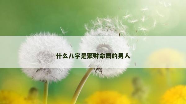 什么八字是聚財(cái)命局的男人