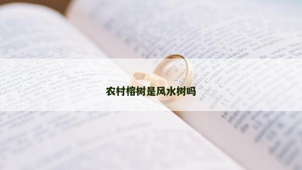 農(nóng)村榕樹是風(fēng)水樹嗎