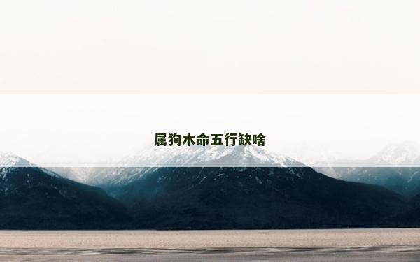 屬狗木命五行缺啥 屬狗木命五行缺啥