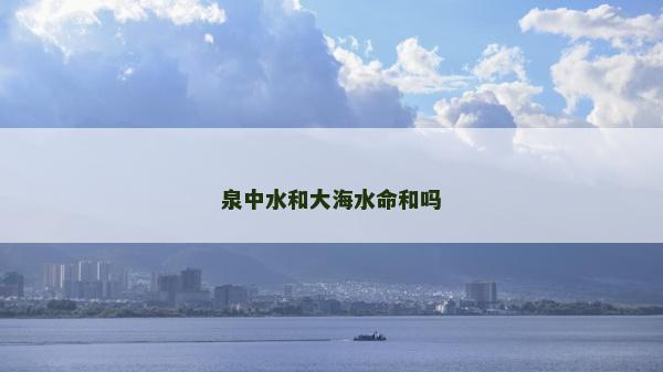 泉中水和大海水命和嗎