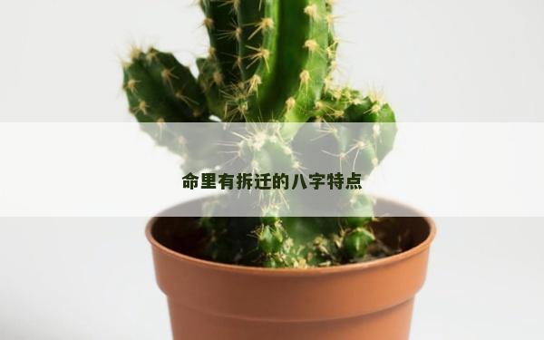 命里有拆遷的八字特點(diǎn)