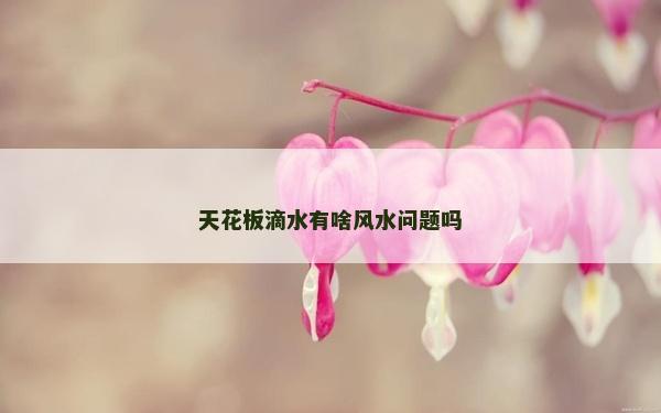 天花板滴水有啥風水問題嗎