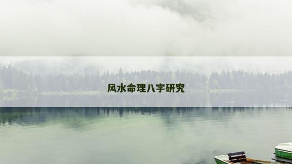 風水命理八字研究